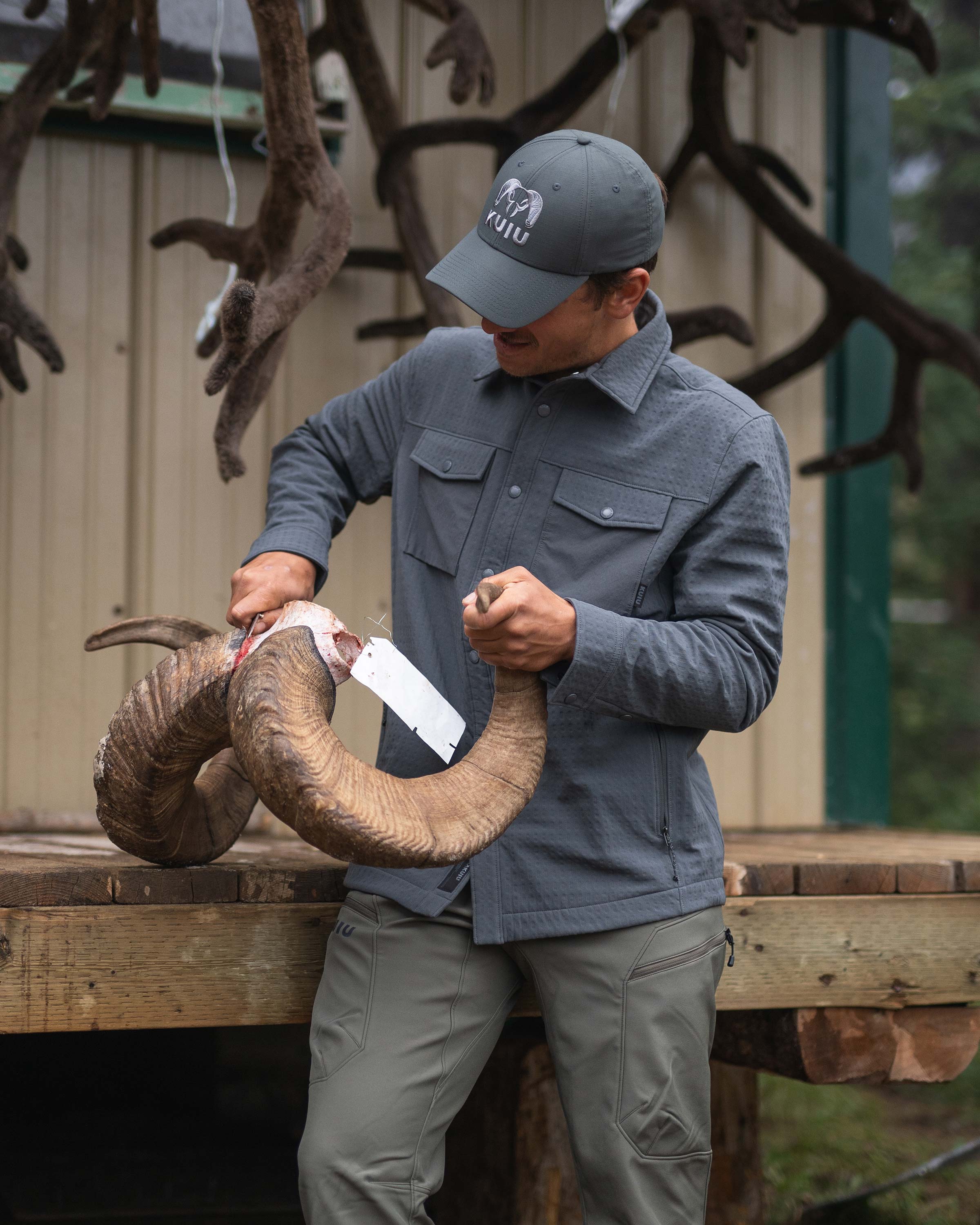 Blockfield Fleece Shirt Jacket | Dark Sage - Image 6